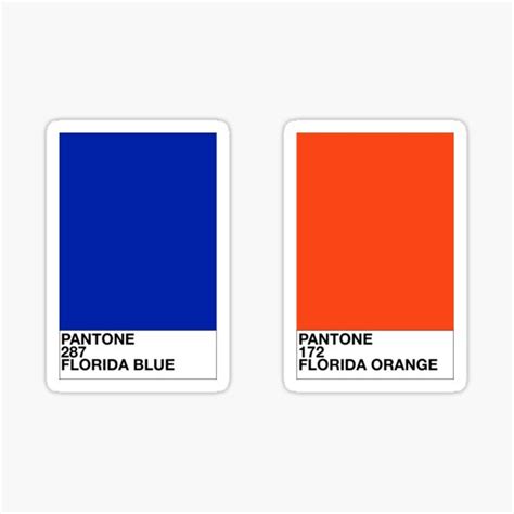 "UF pantone colors" Sticker for Sale by Darcy Schild | Redbubble