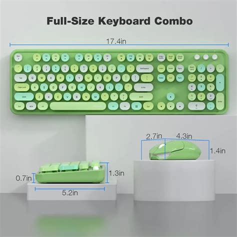 WIRELESS COMPUTER KEYBOARD and Mouse Combo, Typewriter Full Size ...