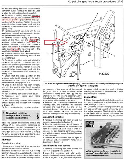 tightening belt tensioner after fitting new timing belt - Motor Vehicle ...