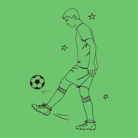 Free Vector | Hand drawn soccer outline illustration