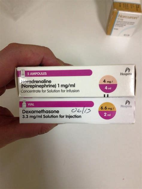 Noradrenaline and Dexamethasone - Medication - Patient Safety Learning - the hub