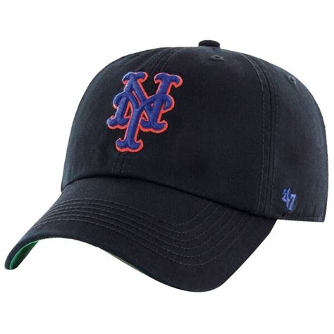 Men's New York Mets '47 Black Franchise Fitted Hat | MLBShop.com