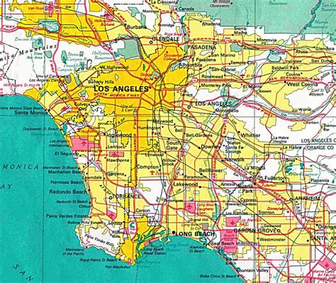 Free Printable Map Of Los Angeles - Printable Online