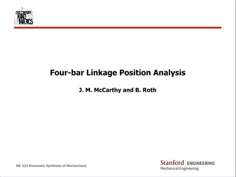 Four-bar Linkage Analysis Notes | Mechanical Design 101