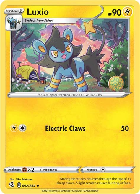 Luxio (REVERSE HOLO) : SWORD AND SHIELD - FUSION STRIKE 92/264 ...