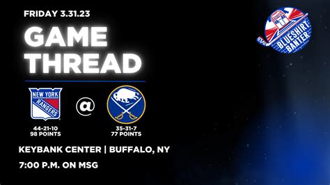 Game #76: New York Rangers vs Buffalo Sabres Open Thread