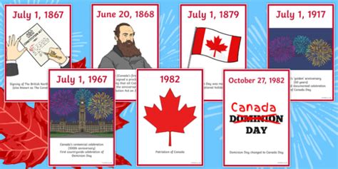 Canada Day Timeline Cards (teacher made)