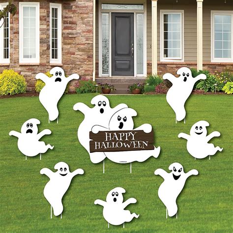 Spooky Ghost - Yard Sign & Outdoor Lawn Decorations - Halloween Party Yard Signs - Set of 8 ...