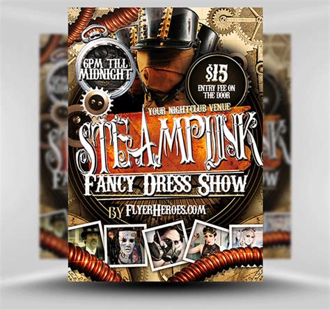 the steam punk fancy dress show flyer