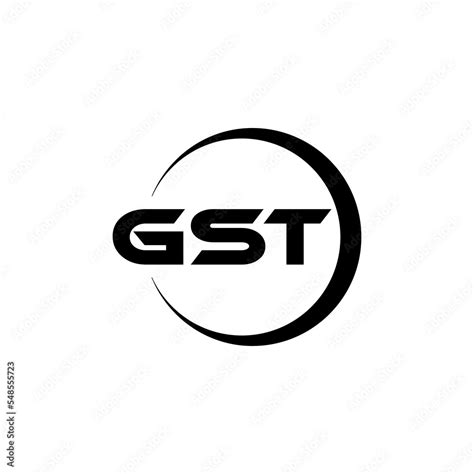 GST letter logo design with white background in illustrator, cube logo ...