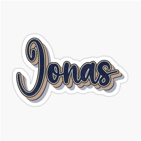 "Jonas Name Handwritten Text" Sticker by urbantale | Redbubble