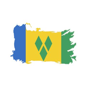 St Vincent Grenadines Flag Brush Stroke Clipart Design, St Vincent Grenadines Flag Brush, St ...