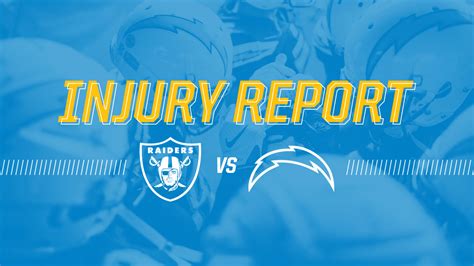 Chargers-Raiders Week 5 Injury Report