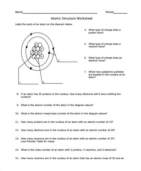 Which Atom Is Which Worksheets Answer Key