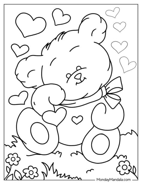 Cute Teddy Bears Coloring Pages