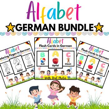 German Alphabet Letter Flashcards & Coloring Pages for Kids - 78 ...