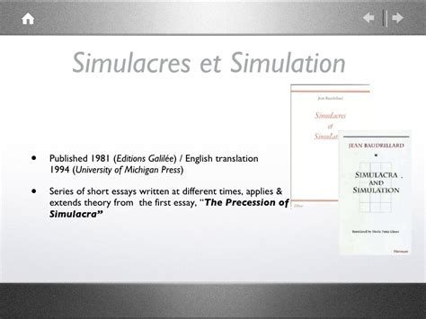 Simulacra and Simulations - Jean Baudrillard