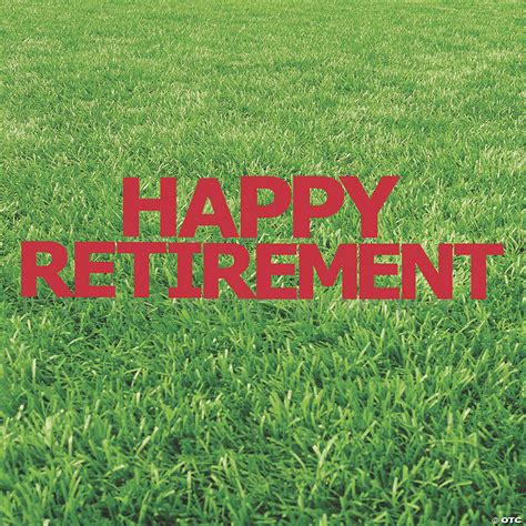 Red Happy Retirement Yard Signs | Oriental Trading