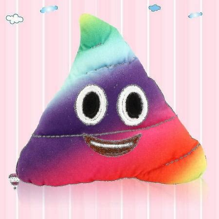 Funny Emoji Emoticon Pad Heart Eye Poop Shape Multicolor Doll, Rainbow Poop Smile 25cm | Walmart ...