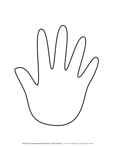 Hand Outline Printable Template | Planerium