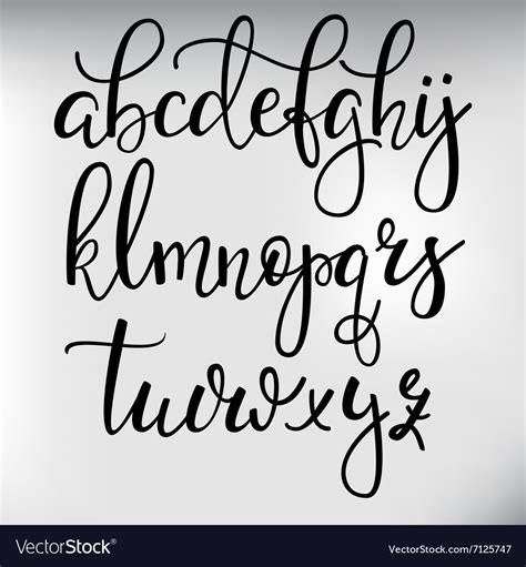 Handwritten brush style calligraphy cursive font Vector Image