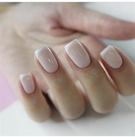 Elegant French manicure - nails are perfect length and shape. Clean thin white lines | Jolis ...