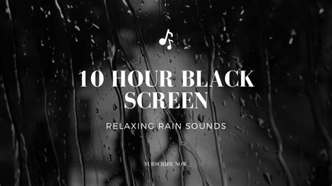 10 Hour Black Screen Rain Sounds - YouTube