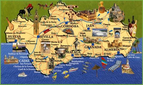 Andalusia travel map