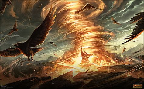 HD wallpaper: Fire Ice Birds, fire and ice phoenix wallpaper, 3d | Wallpaper Flare