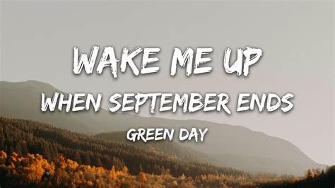 Green Day - Wake Me Up When September Ends Lyrics Acordes - Chordify