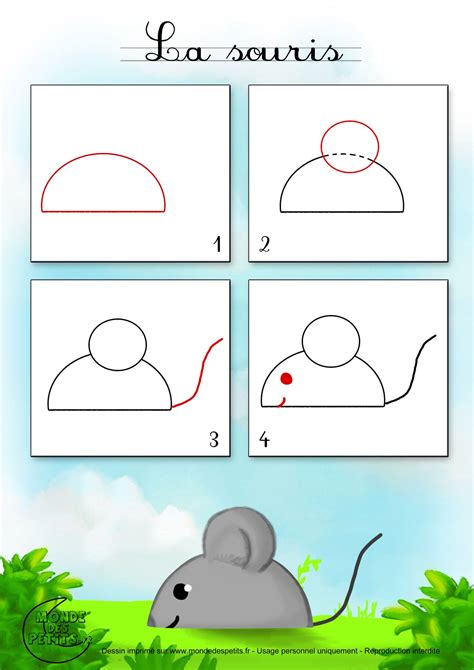 Dessin2_Comment dessiner une petite souris? Drawing Lessons For Kids, Art Drawings For Kids ...