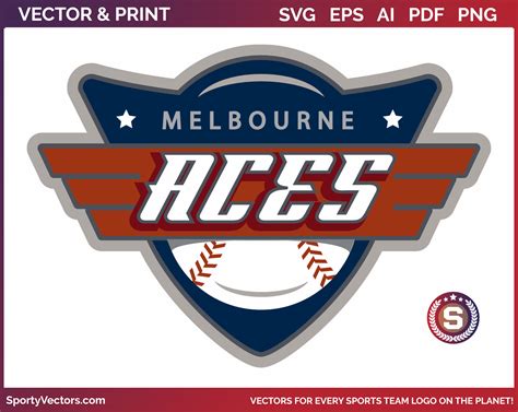 Melbourne Aces - Baseball Sports SVG Logo - Sporty Vectors • The latest ...