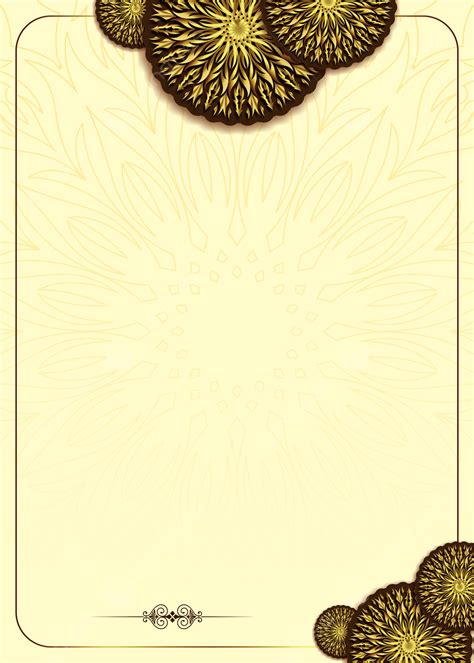 Luxury Mandala Gold Invitation Card Background With Wedding Vector ...