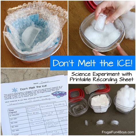 Don't Melt the Ice! Science Experiment for Kids - Frugal Fun For Boys and Girls