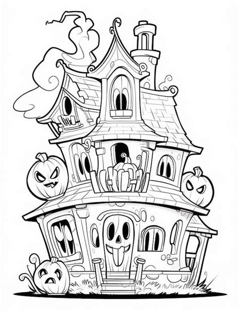 25 Creative Haunted House Coloring Pages - Our Mindful Life