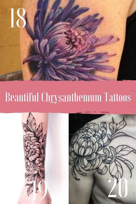 27 Meaningful Chrysanthemum Tattoo Ideas + Designs - TattooGlee | Chrysanthemum tattoo, Floral ...