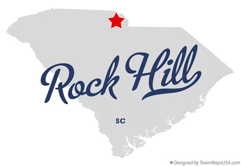 Map of Rock Hill, SC, South Carolina