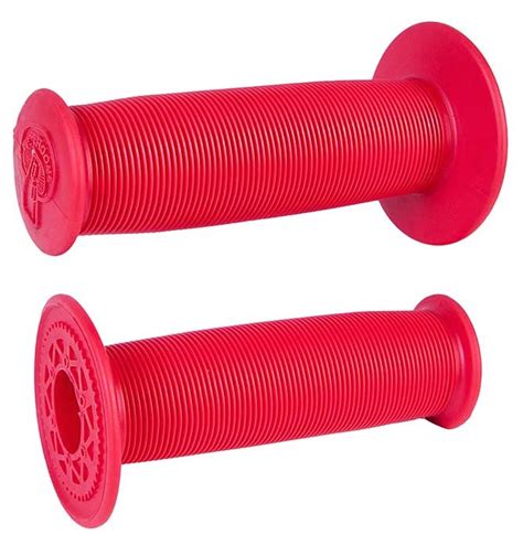 ODI BMX bicycle Mushroom closed end grips 120mm RED - Porkchop BMX