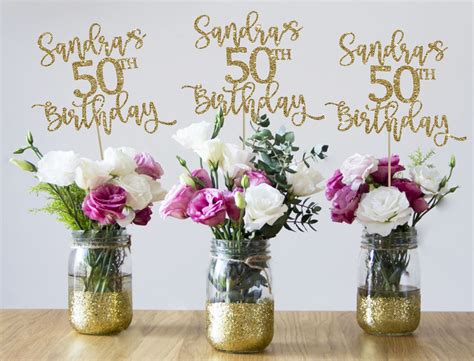 50th Birthday Centerpieces 50th Centerpieces 50th Birthday - Etsy Ireland