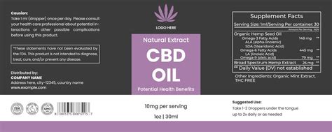 CBD Label Design Template, CBD Oil Bottle Label Template, Hemp Oil Label Template, Product ...