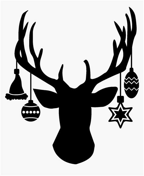 Christmas Deer Head Svg, HD Png Download - kindpng