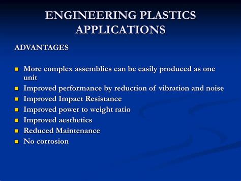 PPT - ENGINEERING PLASTICS APPLICATIONS PowerPoint Presentation, free ...