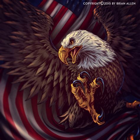 Patriotic Eagle and Flag T-Shirt :: Behance