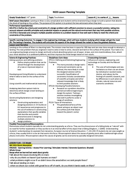 Touchdown Lesson 2 | PDF | Scientific Method | Force