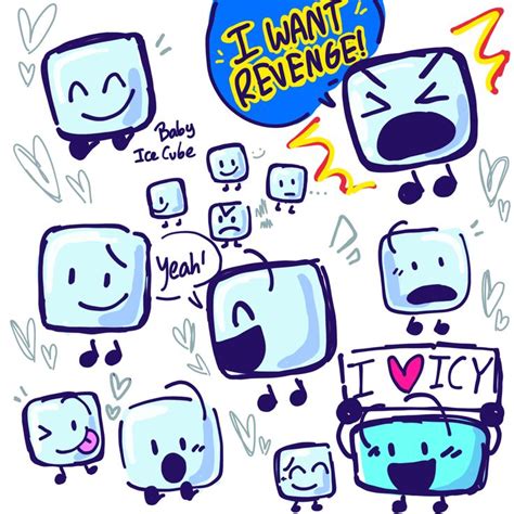 bfdi ice cube in 2023 | Anime stickers, Objects, Fan art