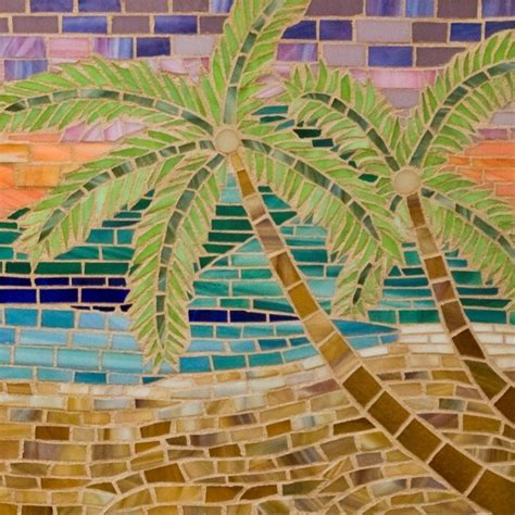 Paradise Glass Mosaic Beach Scene | Etsy