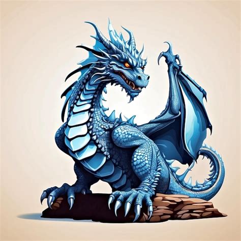 Premium Photo | Blue dragon vector