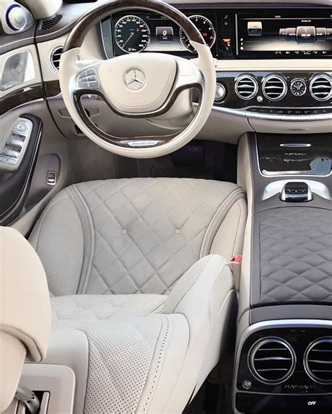 the interior of a mercedes s - class sedan with leather seats and ...