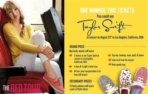 Taylor Swift RED Tour Prize Draw! You can only enter if you live in the following countries: UK ...