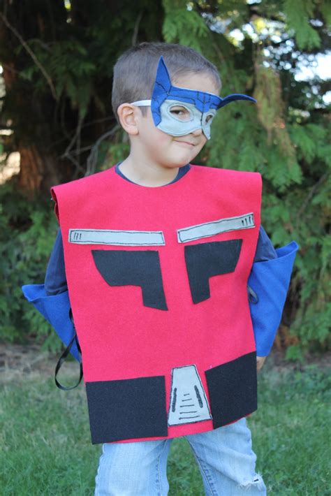 No Sew OPTIMUS PRIME Costume » Homemade Heather